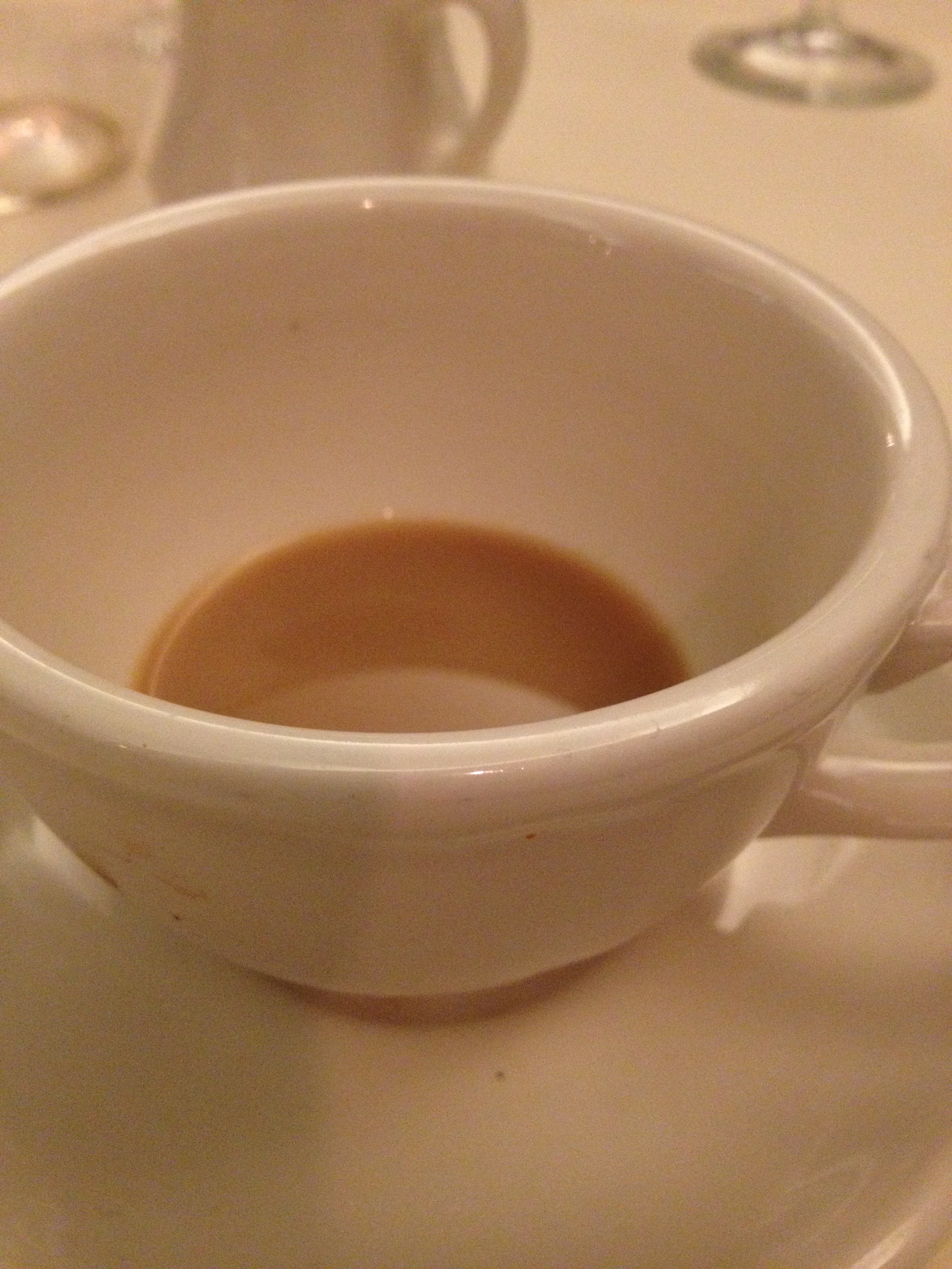 Photo showing a delicious cup of hot, decaf coffee